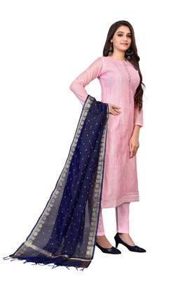 Light-pink thread faux chanderi salwar 4
