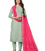 Grey thread faux chanderi salwar