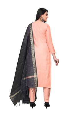 Light-peach thread faux chanderi salwar 3