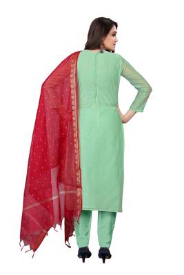 Light-green thread faux chanderi salwar 3