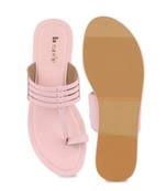 LA SAVIE Women Pink Kolhapuri Flats