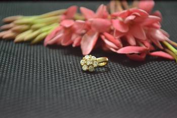 Casual Shimmering clip on nose stud or nose clip gold plated with american diamond nose ring 2