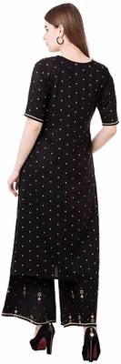 Black Kurti Plazoo Rani Duptta 4