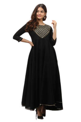 Black Anarkali Kurti 2