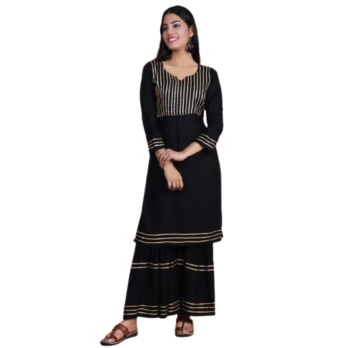 Black Kurti Sharara Set 1