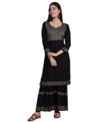 Black Kurti Sharara Set