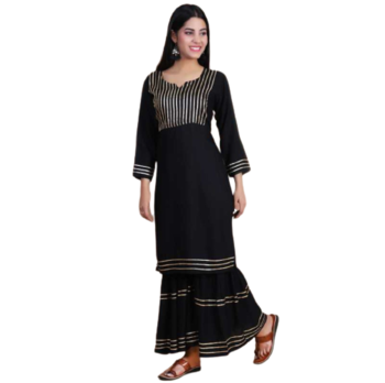 Black Kurti Sharara Set 2