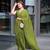 Indian Dresses Green Ribbed Silk Beautiful Latest Saree Collection