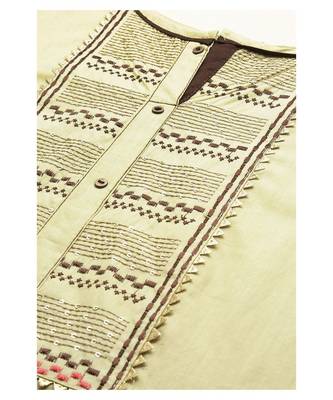 Women Cream Sequence & Lace Work Sharara Suit 4