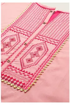 Women Pink Sequence & Lace Work Sharara Suit