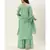 women sea green sequence & lace work sharara suit