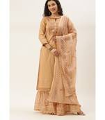 Women Nude Sequence & Lace Work Sharara Suit