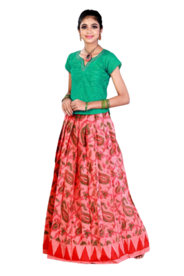 Shivangi Printed Mango Creeper Pavadai set !!! – AN91PE 1