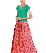 Shivangi Printed Mango Creeper Pavadai set !!! – AN91PE