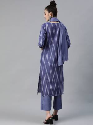 Blue printed cotton poly cotton-kurtis 2