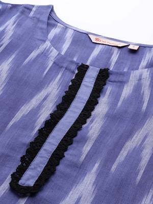 Blue printed cotton poly cotton-kurtis 3
