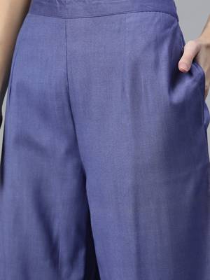Blue printed cotton poly cotton-kurtis 4