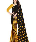 Multicolor printed faux georgette saree with blouse