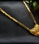 Designer hand crafted temple mangalsutra gold plated long mangalsutra necklace