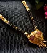 Designer Hand Crafted Temple Mangalsutra Gold Plated Long mangalsutra Necklace
