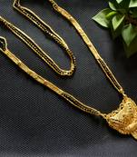 Designer Hand Crafted Temple Mangalsutra Gold Plated Long mangalsutra Necklace