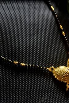 Designer hand crafted temple mangalsutra gold plated mangalsutra necklace