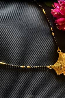 Designer hand crafted temple mangalsutra gold plated mangalsutra necklace
