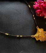 Designer hand crafted temple mangalsutra gold plated mangalsutra necklace