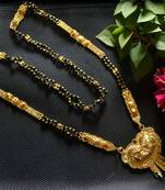 Designer Hand Crafted Temple Mangalsutra Gold Plated Long mangalsutra Necklace