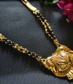 Designer hand crafted temple mangalsutra gold plated long mangalsutra necklace