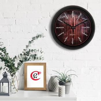 Theatre Play Designer Round Analog Black Wall Clock 2