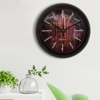 Theatre Play Designer Round Analog Black Wall Clock 3