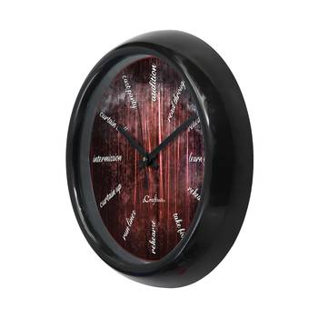 Theatre Play Designer Round Analog Black Wall Clock 5