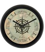 Compass Designer Round Analog Black Wall Clock