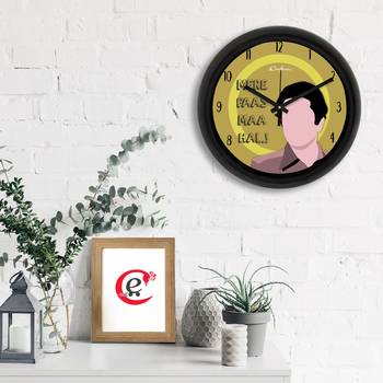 Mere Paas Maa Hai!Designer Round Analog Black Wall Clock 2