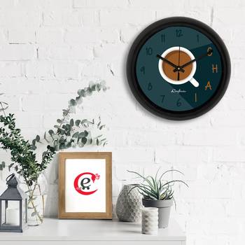 Chai LoverDesigner Round Analog Black Wall Clock 2
