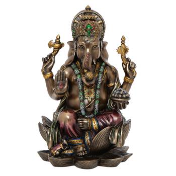 Lord Ganesha Cold Cast Bronze Resin Decorative Figurine 3