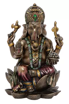 Lord Ganesha Cold Cast Bronze Resin Decorative Figurine