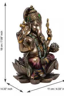 Lord Ganesha Cold Cast Bronze Resin Decorative Figurine