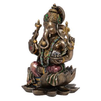 Lord Ganesha Cold Cast Bronze Resin Decorative Figurine 5