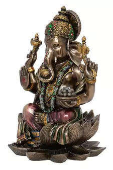 Lord Ganesha Cold Cast Bronze Resin Decorative Figurine