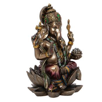 Lord Ganesha Cold Cast Bronze Resin Decorative Figurine 6