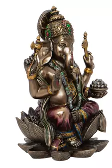 Lord Ganesha Cold Cast Bronze Resin Decorative Figurine