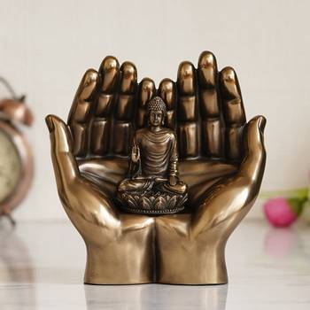 Lord Buddha Cold Cast Bronze Resin Decorative Figurine 1