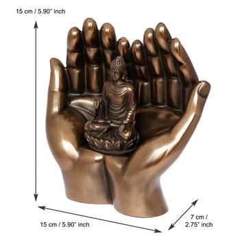 Lord Buddha Cold Cast Bronze Resin Decorative Figurine 4