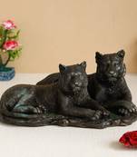 Tiger and Tigress Cold Cast Bronze Resin Decorative Figurine
