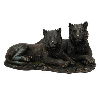 Tiger and Tigress Cold Cast Bronze Resin Decorative Figurine 3