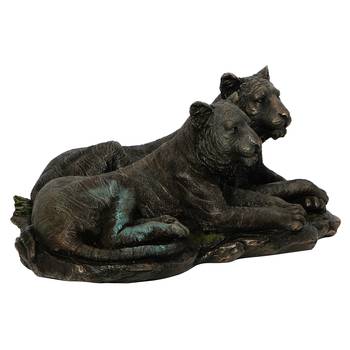 Tiger and Tigress Cold Cast Bronze Resin Decorative Figurine 6