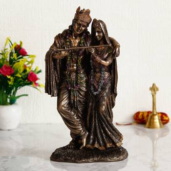 Radha Krishna Cold Cast Bronze Resin Decorative Figurine 1