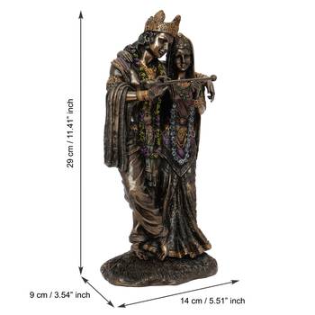 Radha Krishna Cold Cast Bronze Resin Decorative Figurine 4